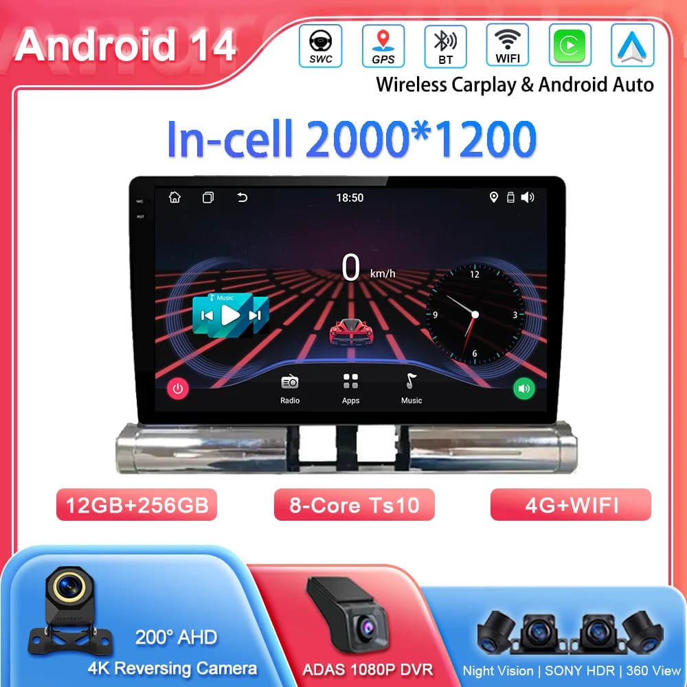 Android 14 Radio Stereo Auto DVD Per Citroen C3 2018 -2023 Auto Bluetooth WIFI Lettore Video Multimediale Navigazione GPS Schermo QLED