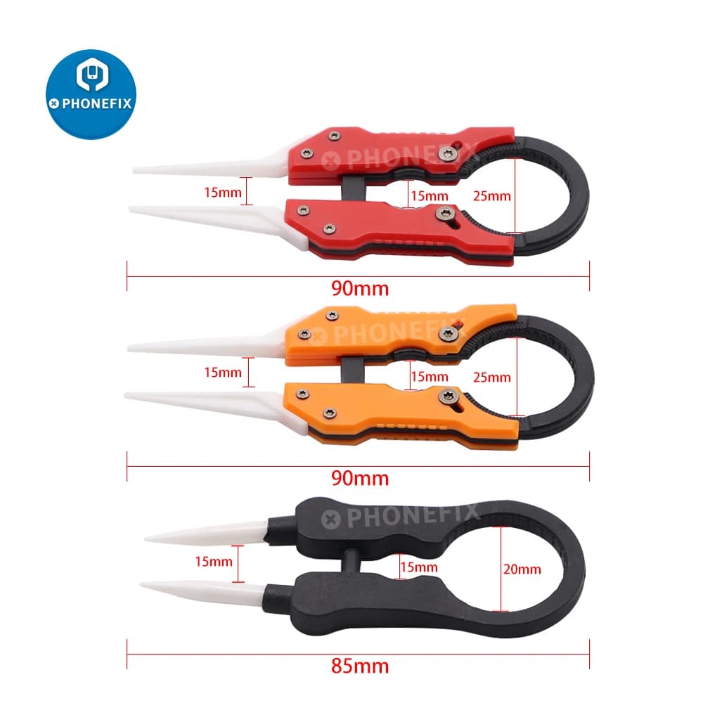 3 pz/set pinzette in ceramica dritte per elettronica saldatura pinzette di precisione Non conduttive resistenti al calore strumento manuale fai da te