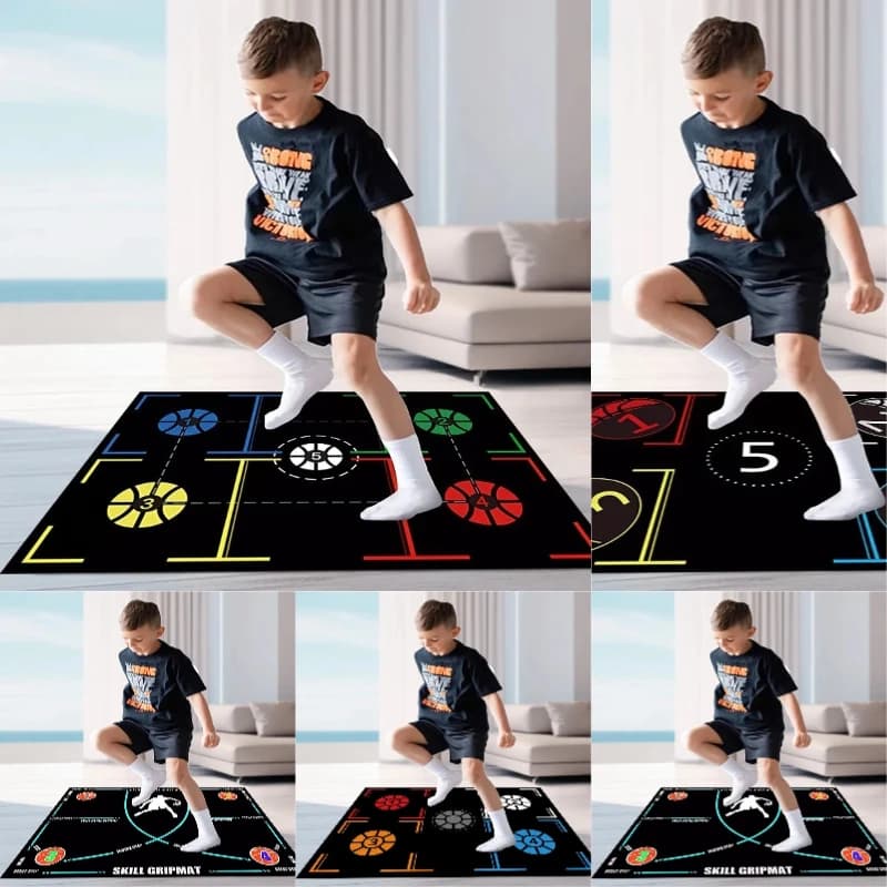Tappetino da allenamento per basket, materiale antiscivolo e insonorizzato, per bambini e adolescenti, per pallacanestro indoor