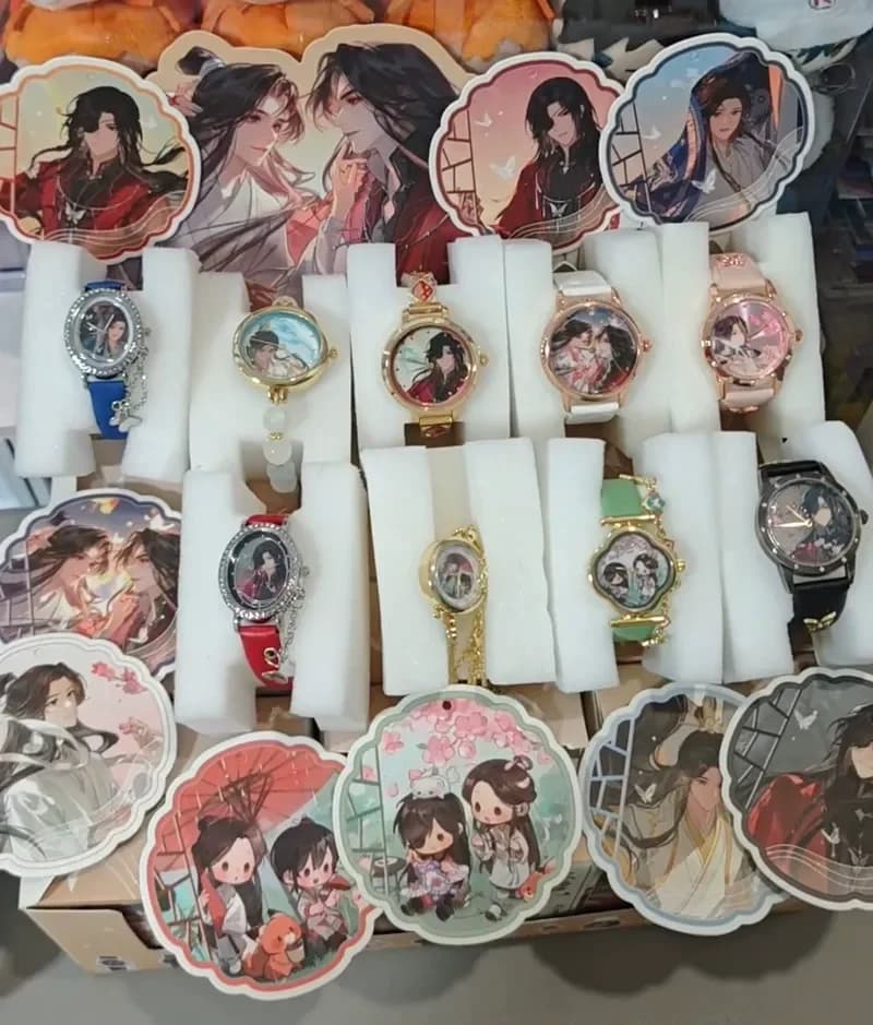 Original Anime Tian Guan Ci Fu Blind Box Tgcf Xie Lian Hua Cheng Quartz Wristwatch Collectible Fashion Gift For Anime Fans