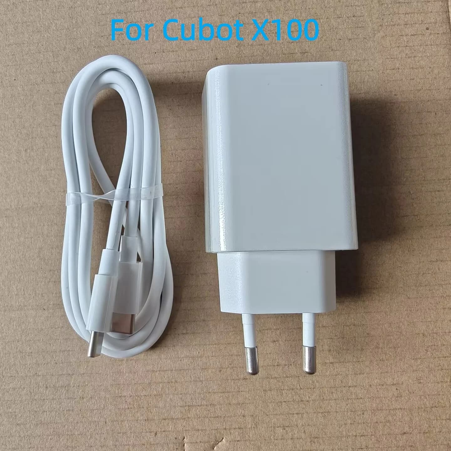 For Cubot X100 Phone Adapter Fast Charger EU Plug Travel 33W+Dual Type-C USB Cable Data line