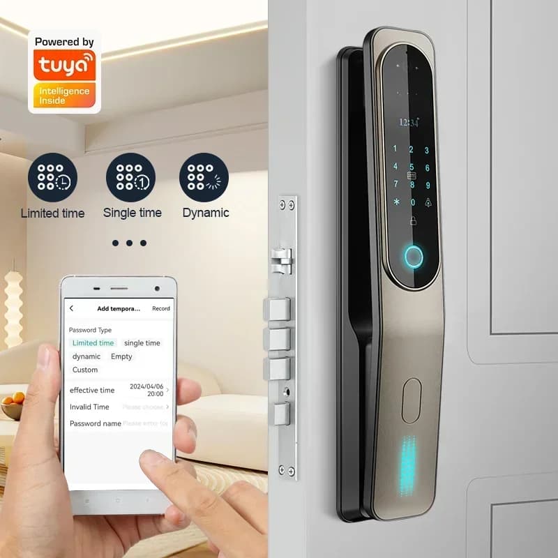 2025 Prodotti Premium Serratura antifurto per la casa Serratura automatica intelligente con password con impronta digitale della telecamera di sorveglianza