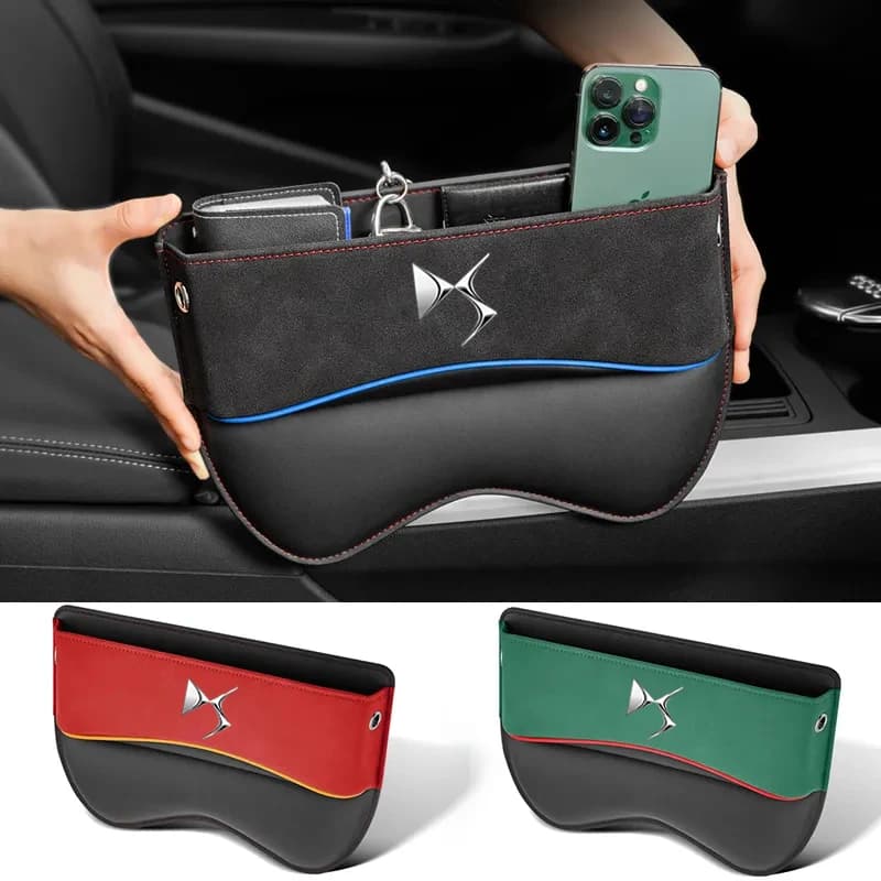 Organizer per seggiolino auto scatola portaoggetti per fessure in pelle scamosciata accessori per auto per Ds 3 4 5 7 5LS 4S 69 SPIRIT Crossback Citroen X E-Tense