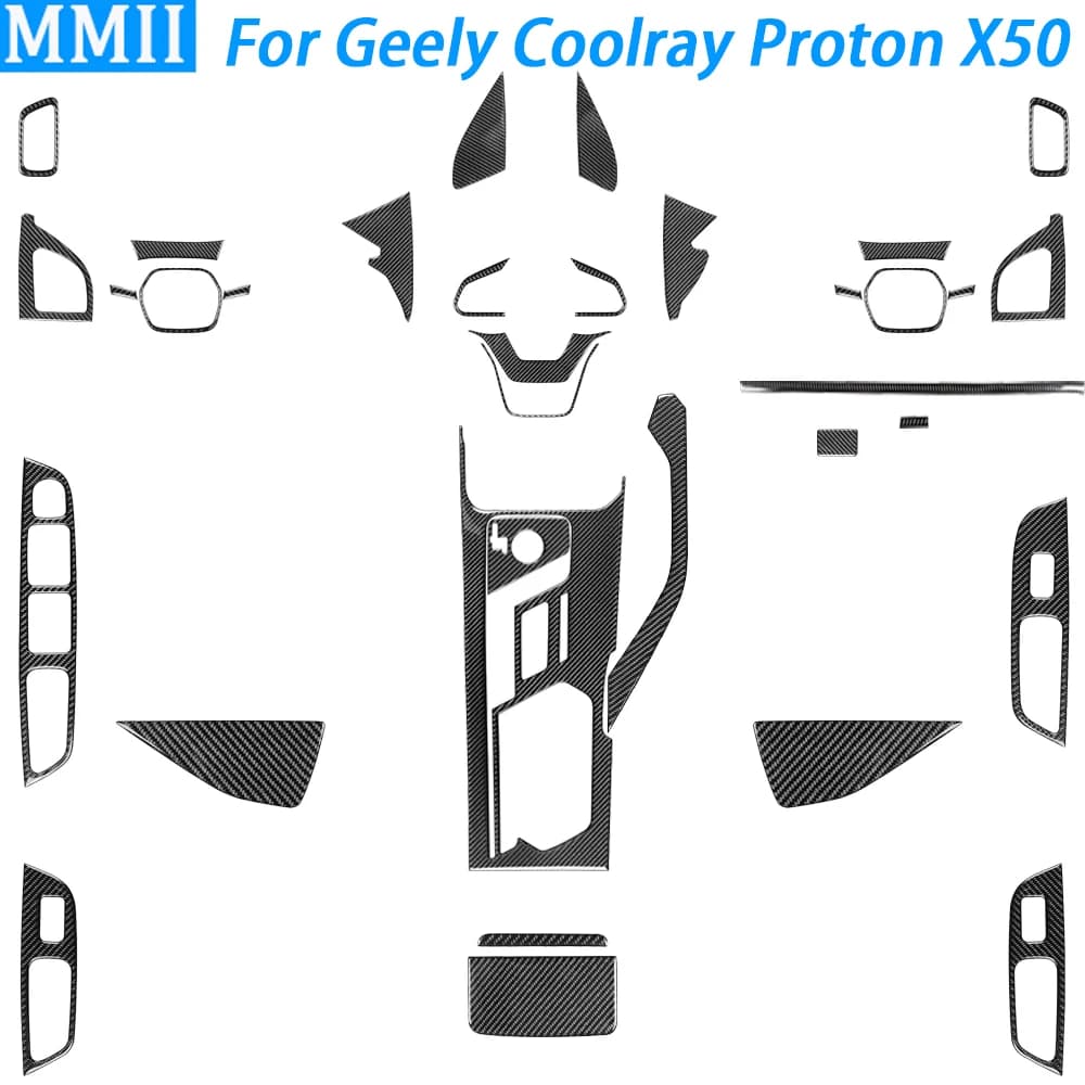 Per Geely Coolray Proton X50 2018-2023 in fibra di carbonio cambio uscita aria finestra ascensore volante vestito auto interni adesivo