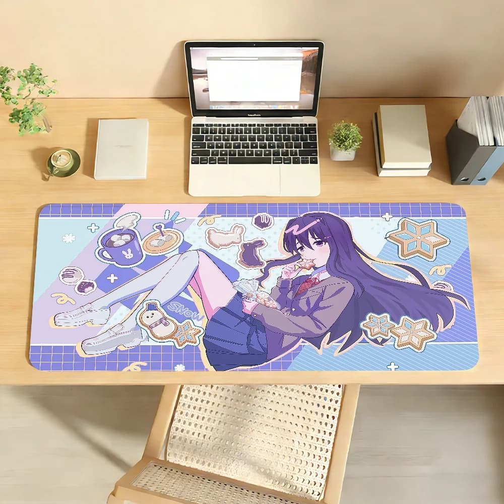Tappetino per mouse D-DDLC, tappetino da scrivania antiscivolo, accessori per PC e laptop, tastiera da ufficio in gomma, grande, per giocatori, decorazione