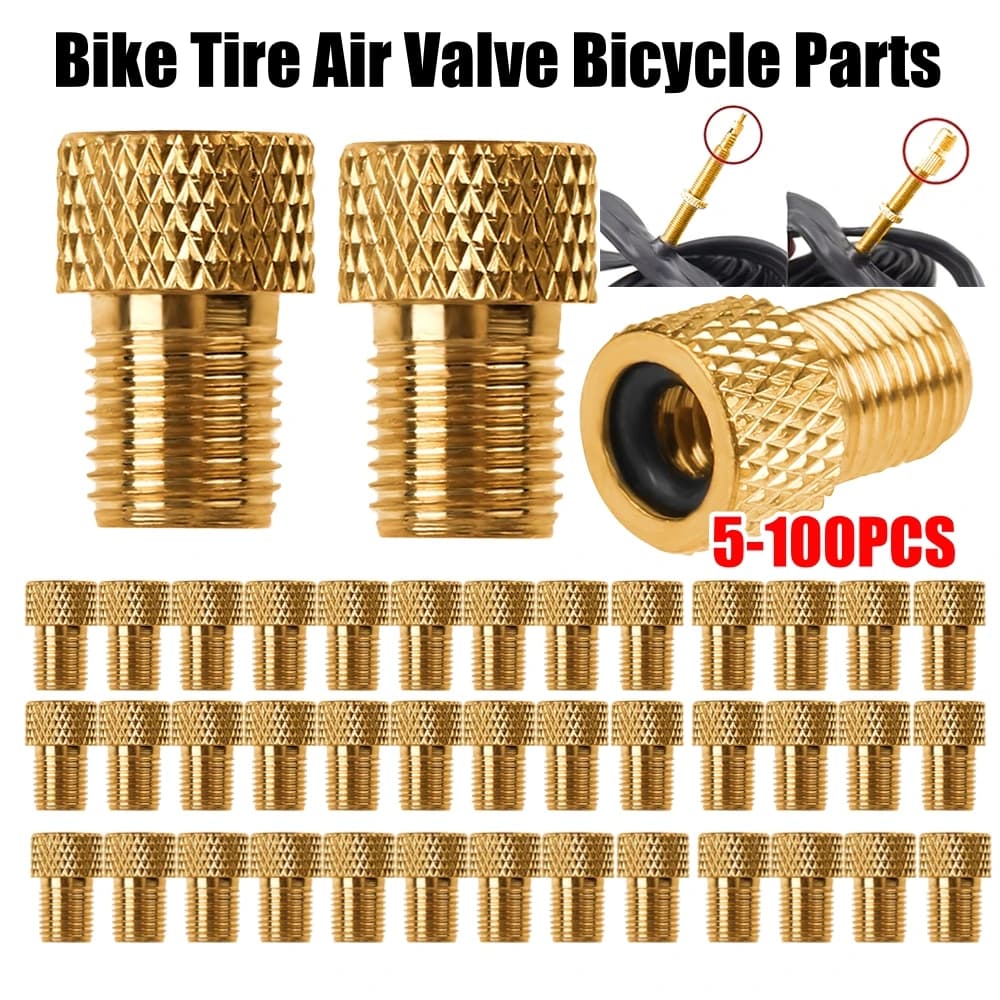 5-100PCS Presta a Schrader Adattatori Convertitore valvole bici Pompa da bicicletta Adattatore per pneumatici Connettori valvole pneumatici in alluminio Parte di bicicletta