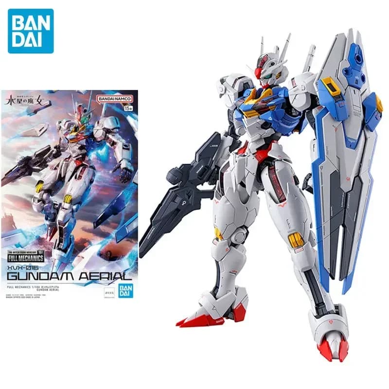 Bandai Original GUNDAM AERIAL XVX-016 FM 1/100 Anime Action Figure Assembly Model Toys Collectible Model Ornaments Gifts For Kid