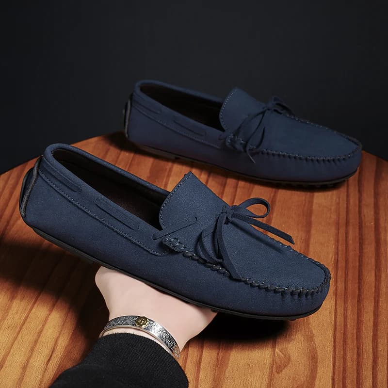 Mocassini in Pelle Marrone alla Moda per Uomo, Scarpe Comode e Leggere, Slip-on Casual Antiscivolo, Scarpe da Guida per Uomo