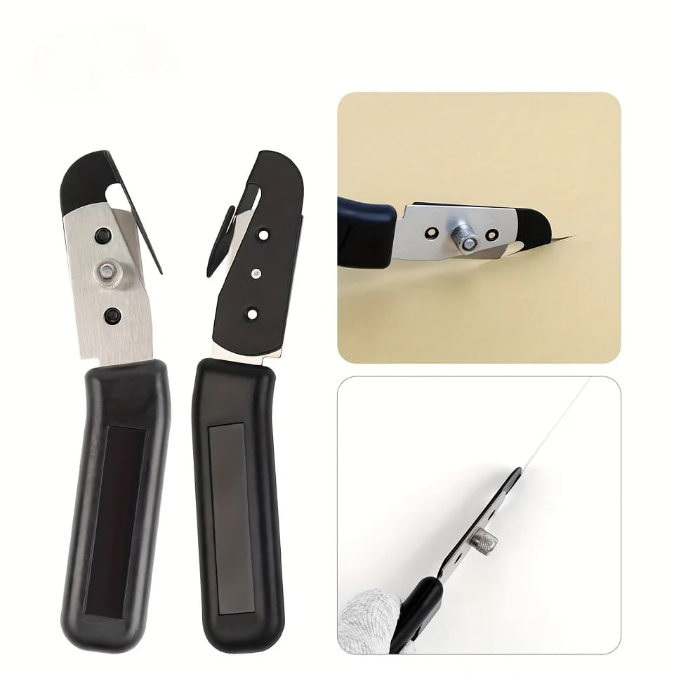 Spatola per coltello da taglio per vinile per auto a doppia testa, spatola per pellicola per finestre, per applicare pellicole con 2 lame di ricambio, strumenti per pellicola