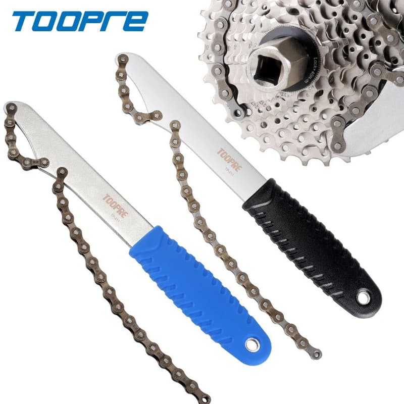TOOPRE Strumento per frusta per catena per rimozione pignone bici per chiave per kit di riparazione catena per bicicletta per tornitore a ruota libera a cassetta