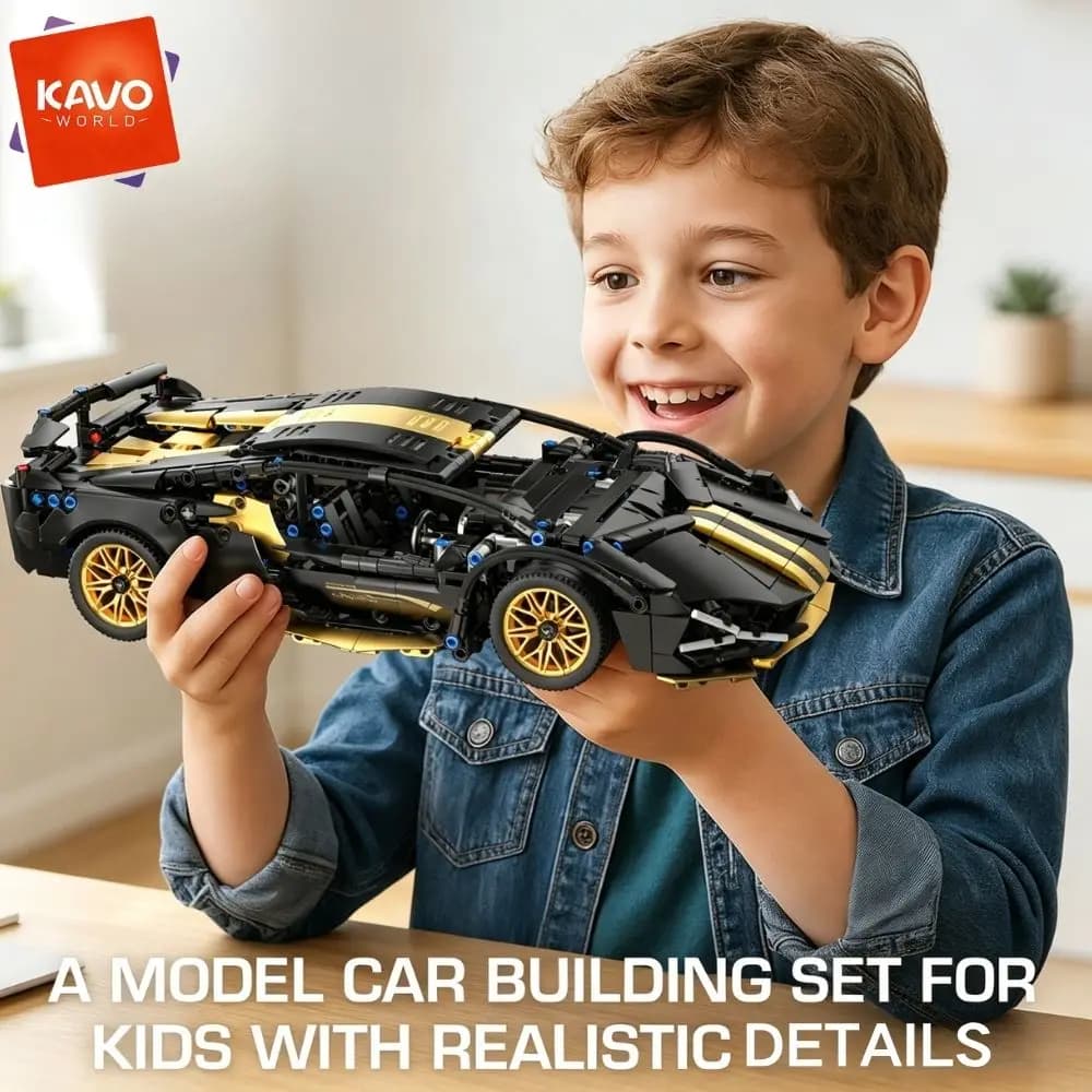 1690 pieces, green racing building toys, ABS materials, assembly of building blocks toy manual, home decor, office desk
