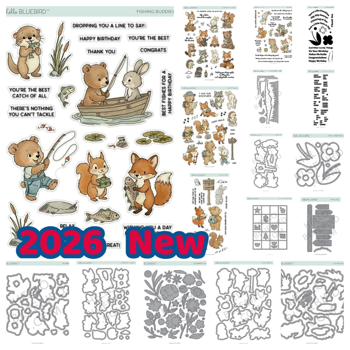 Lake Scene Builder Die Happy Trails Stamp Stamps and Metal Cutting Dies Sets for DIY Craft Making Greeting Scrapbooking 2026 New