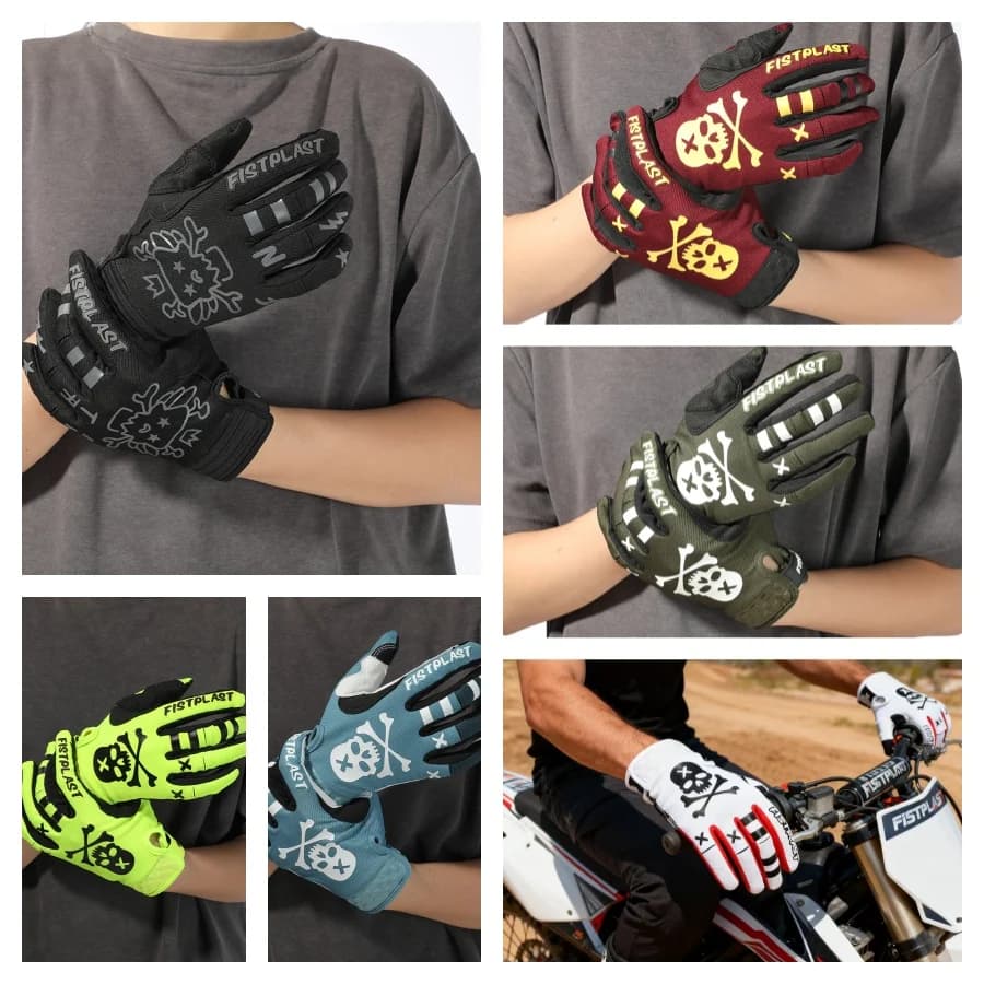 Guanti FISTPLAST a 8 colori con touchscreen a dita lunghe, guanti da motocross, mountain bike, ciclismo all'aperto, accessori per motoslitta