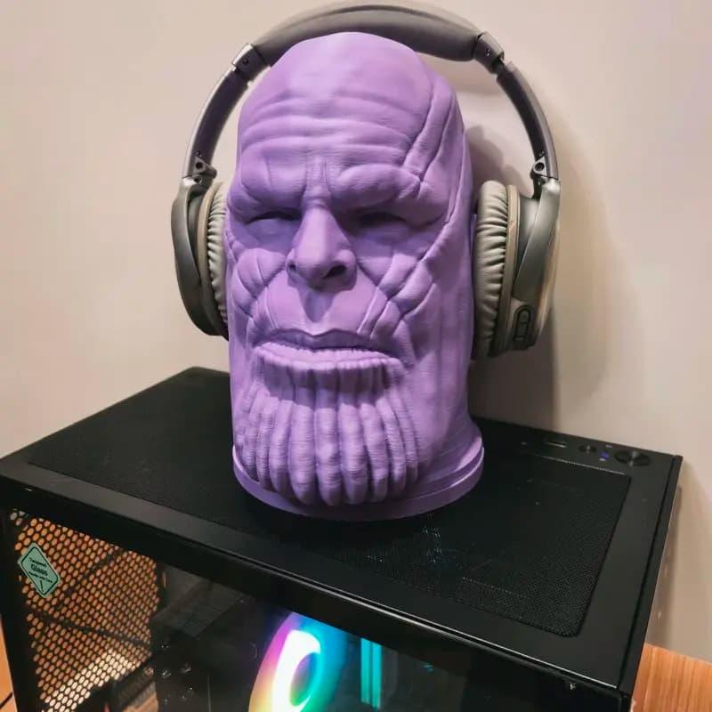 Supporto per Cuffie Marvel Thanos Stampato in 3D, Figurina Anime in Resina, Decorazione da Scrivania, Oggetto da Collezione, Regalo Festivo, Souvenir