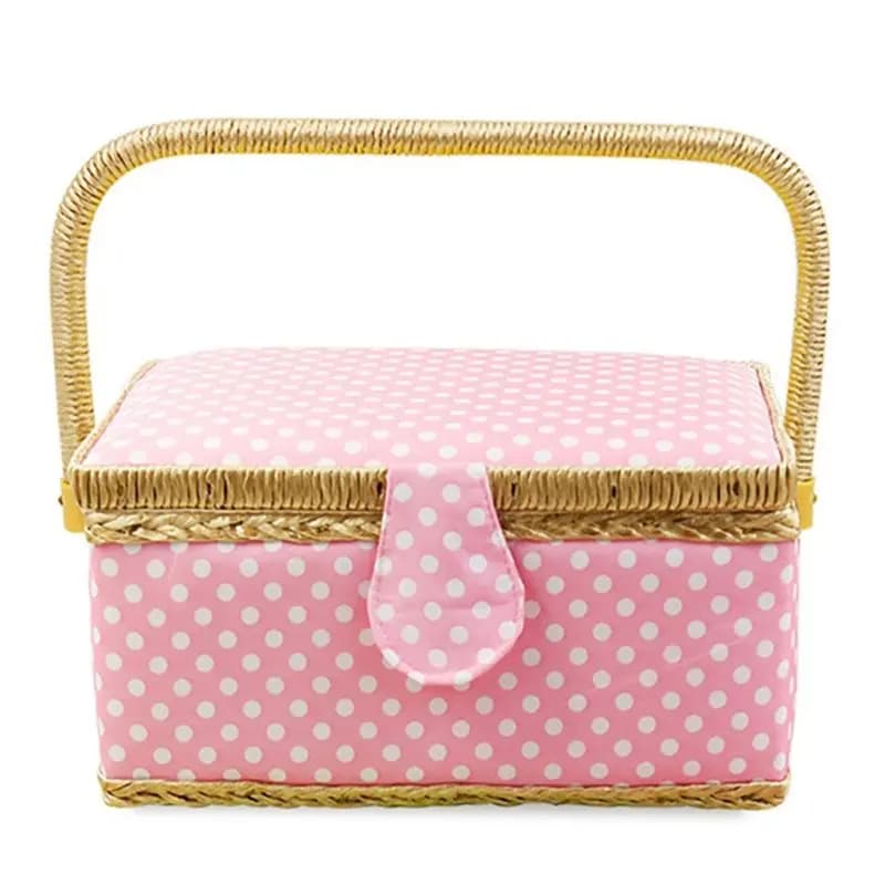 TFORU-Portable Sewing Kit Basket - Complete Home Sewing Essentials With Handle & Organizer