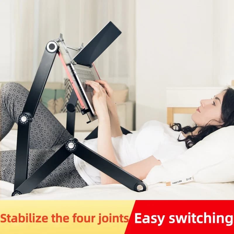 Multifunctional Adjustable Foldable Bed Laptop Desk Foldable Computer Stand Lie Flat Read Work Lightweight Lapdesks