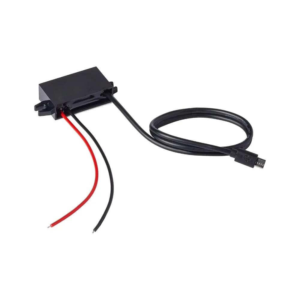 DC To DC 12V (8-23V) Step Down To 5V 3A 15W Converter Module Waterproof Housing With Micro USB Output Compatible With Many Phone