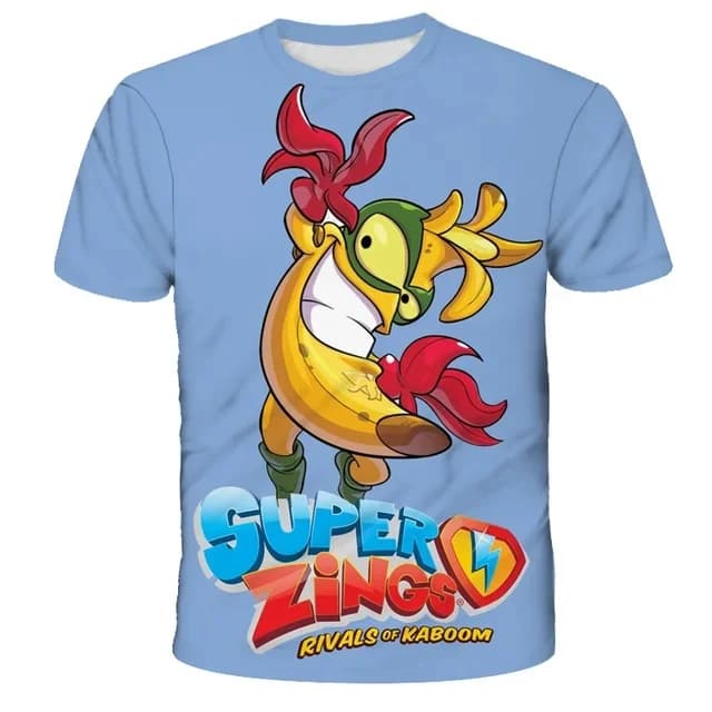 Cartoon Print Casual Short-sleeve T-shirt Trendy Teen Daily Wear Summer Top
