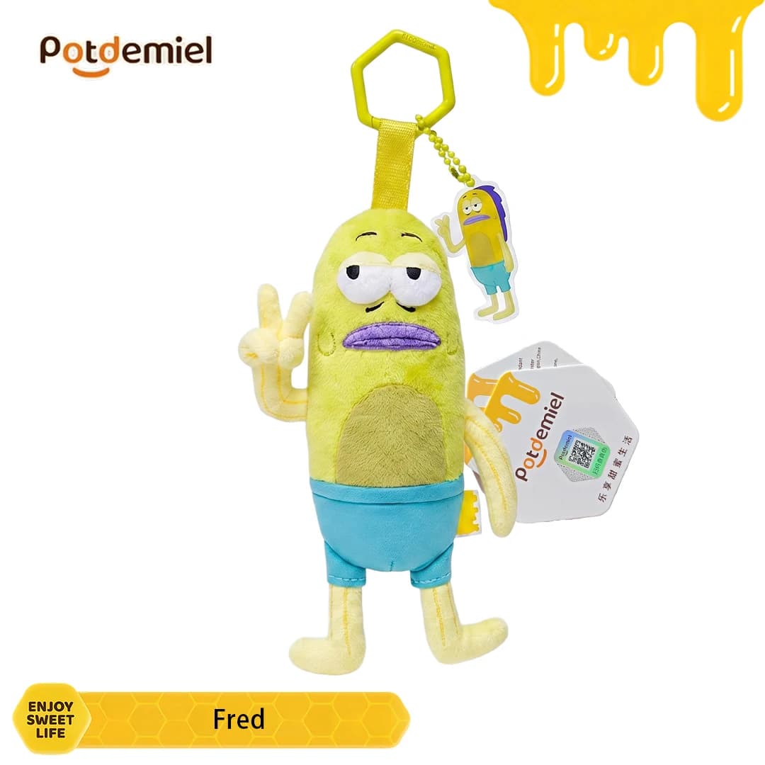 Potdemiel SpongeBob Fred Stuffed Party Keychain Handbag Charm Key Chain Holiday Souvenir Gift Collectible Bag Accessory Figure