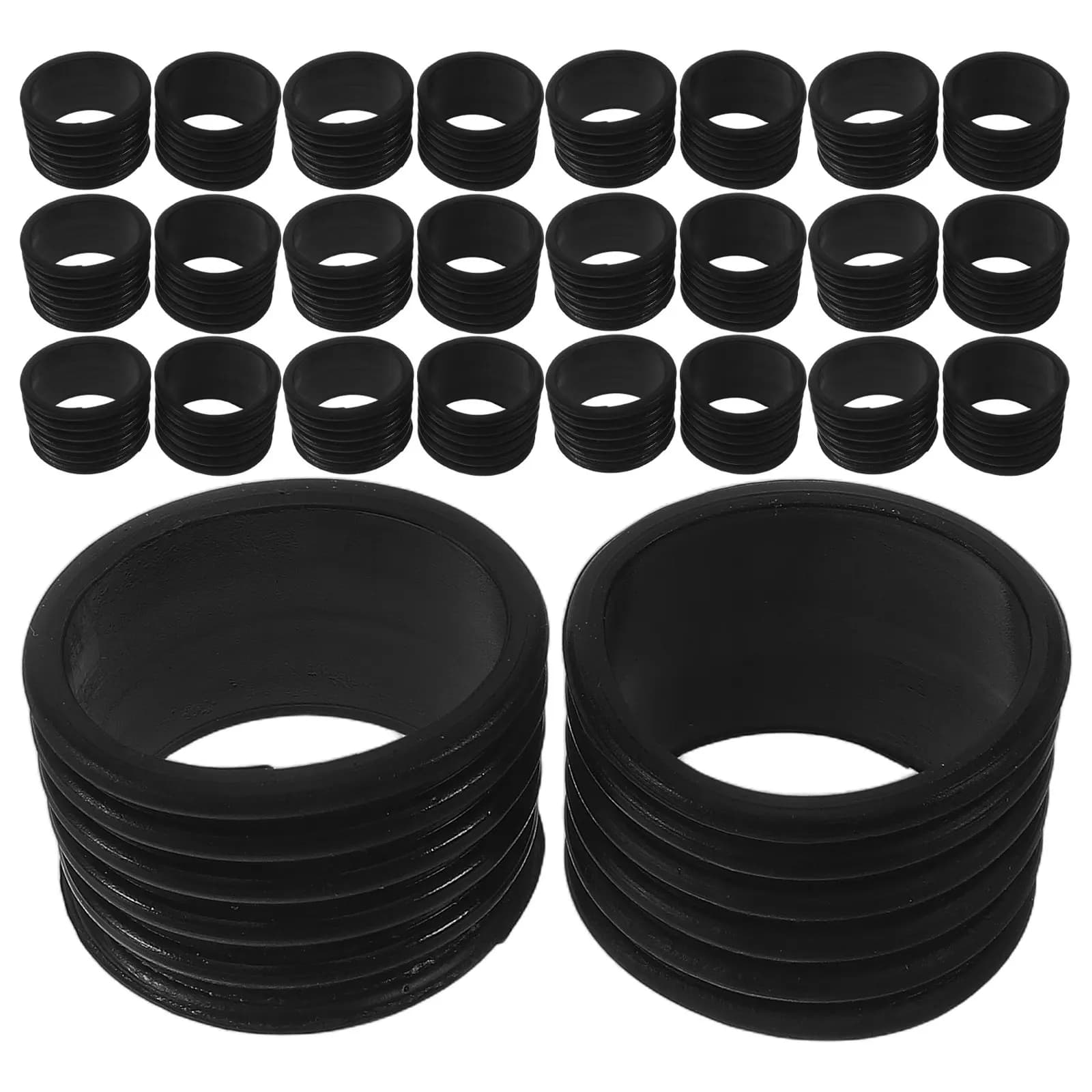 100Pcs Silicone Hanger Anti Slip Rings Non Slip Hanger Sleeve Covers Clothes Holder Secure Shoulder Grip Closet Accessories