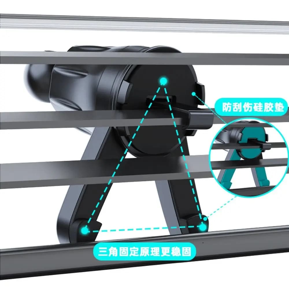 Base universale con testa a sfera da 17 mm Uscita aria Gancio in metallo Clip per presa d'aria per auto regolabile Clip per supporto per telefono