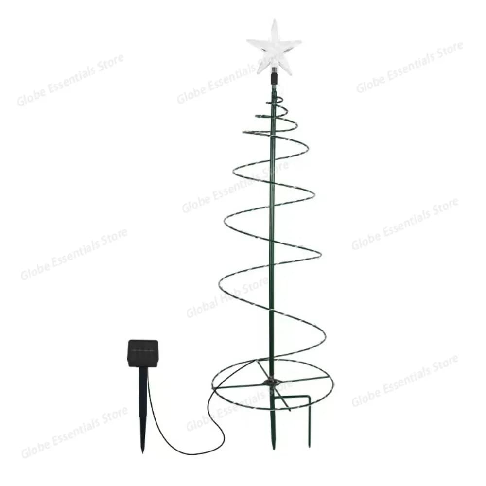Decorazione per albero di Natale a LED solare impermeabile per esterni Luci a corda ad energia solare Decorazione da giardino per ornamenti di Capodanno
