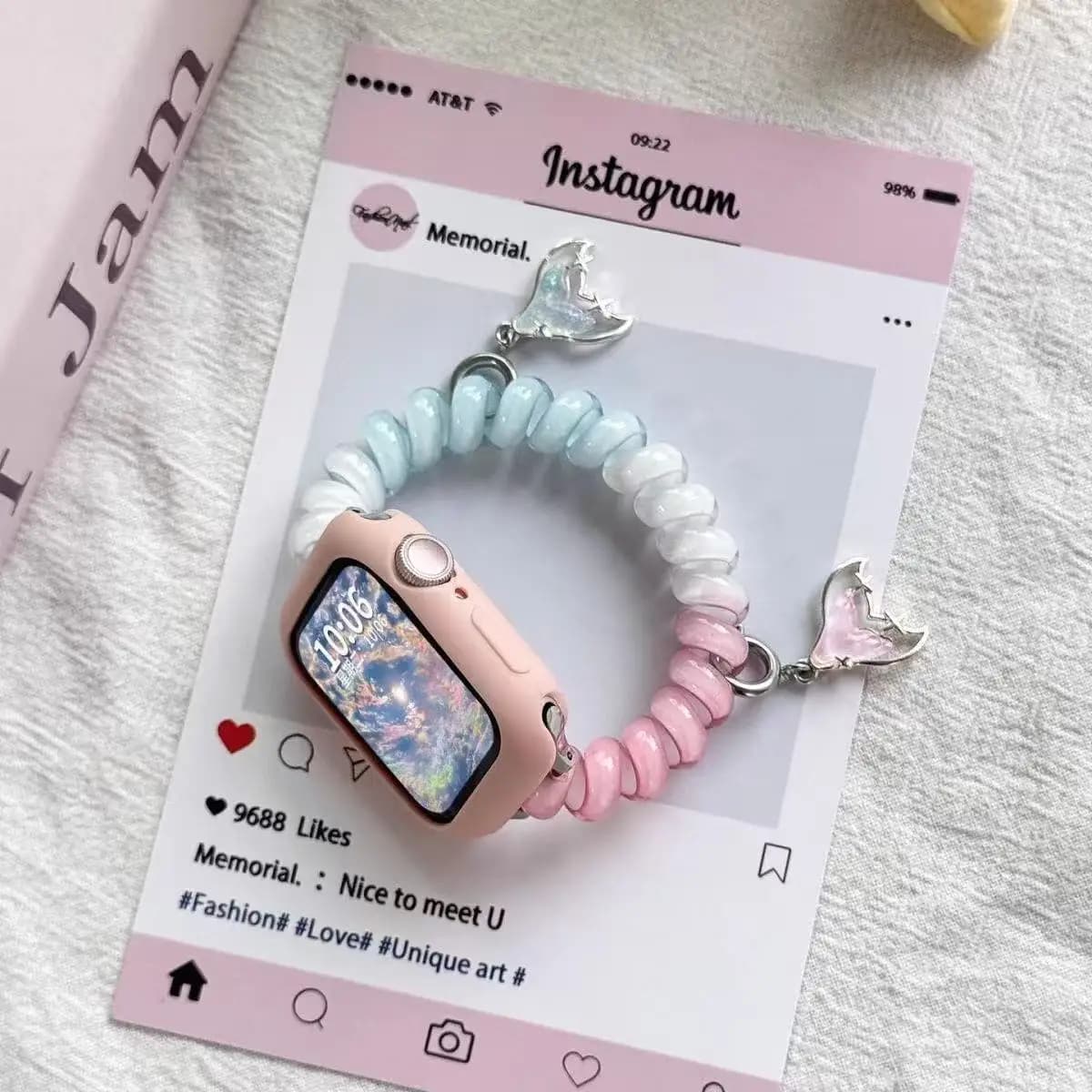 Cinturino per cinturini apple watch ultra2 3 49mm 40mm 41mm 44mm 46mm estensibile Carino Scrunchie brecelet iwatch seires 10 9 8 7 5 SE 11