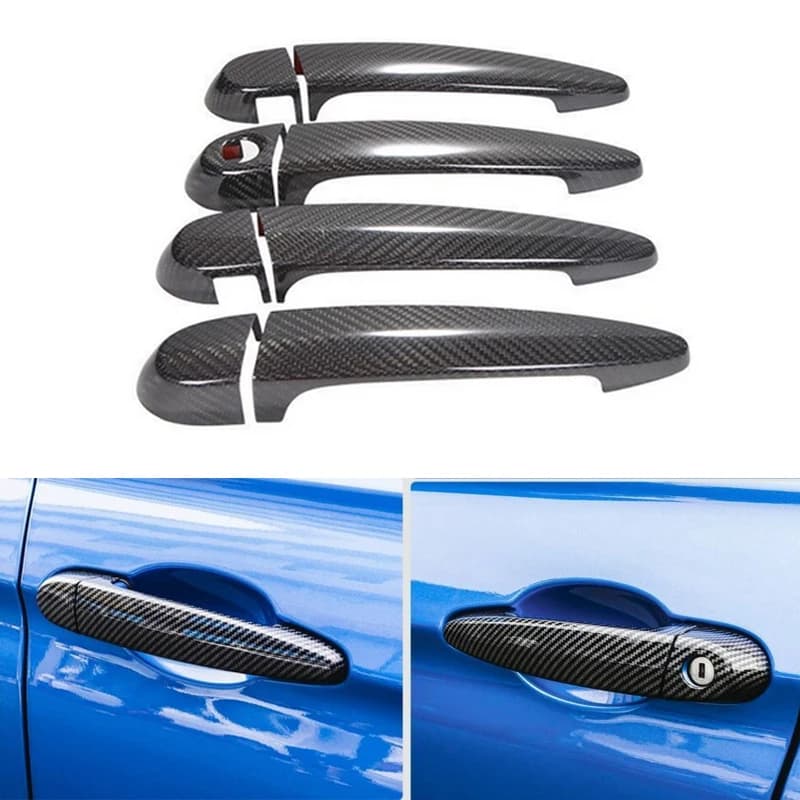 Per BMW E90 E92 E93 E87 F20 F21 F32 F33 F36 X1 X2 X3 X4 X6 stile in fibra di carbonio copertura della maniglia della porta esterna Trim accessori LHD