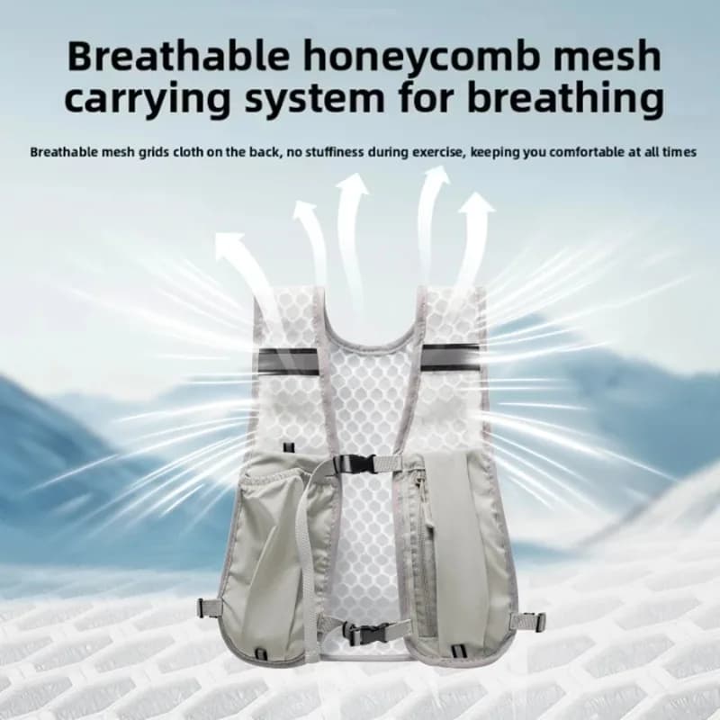 Lightweight Running Vest New Running Water Bottle Storage Vest Reflective Hydration Water Chest Pack with Phone Holder