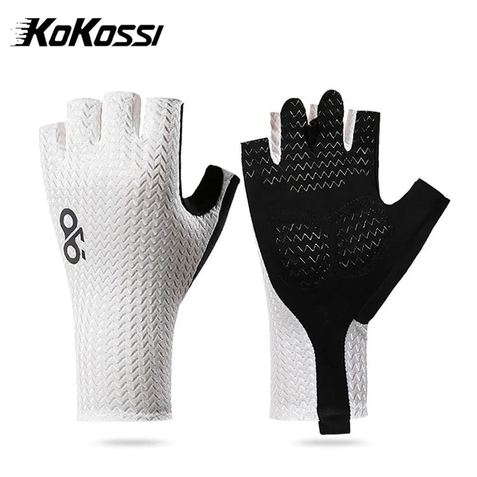 KoKossi Summer Breathable Shock Absorption Half Finger Cycling Gloves Road MTB Bike Anti-slip Wear-resistant Outdoor Sports