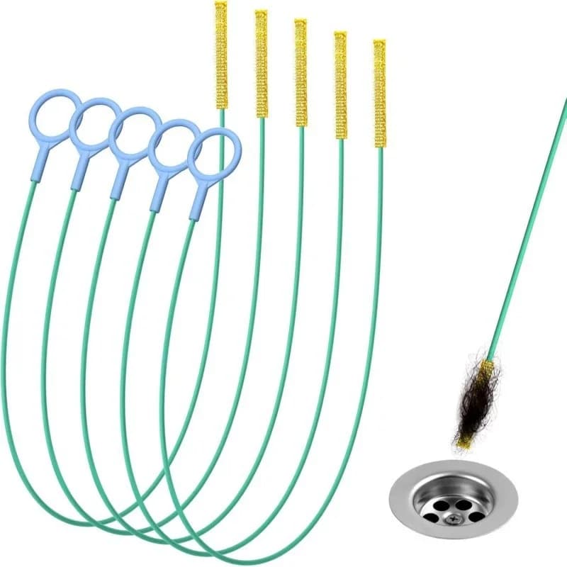 Sbloccatore per tubi, Bastone per la pulizia degli scarichi, Gancio per la pulizia dei capelli, Sbloccatore per fori di scarico della cucina del bagno, Rivestimento in nylon resistente