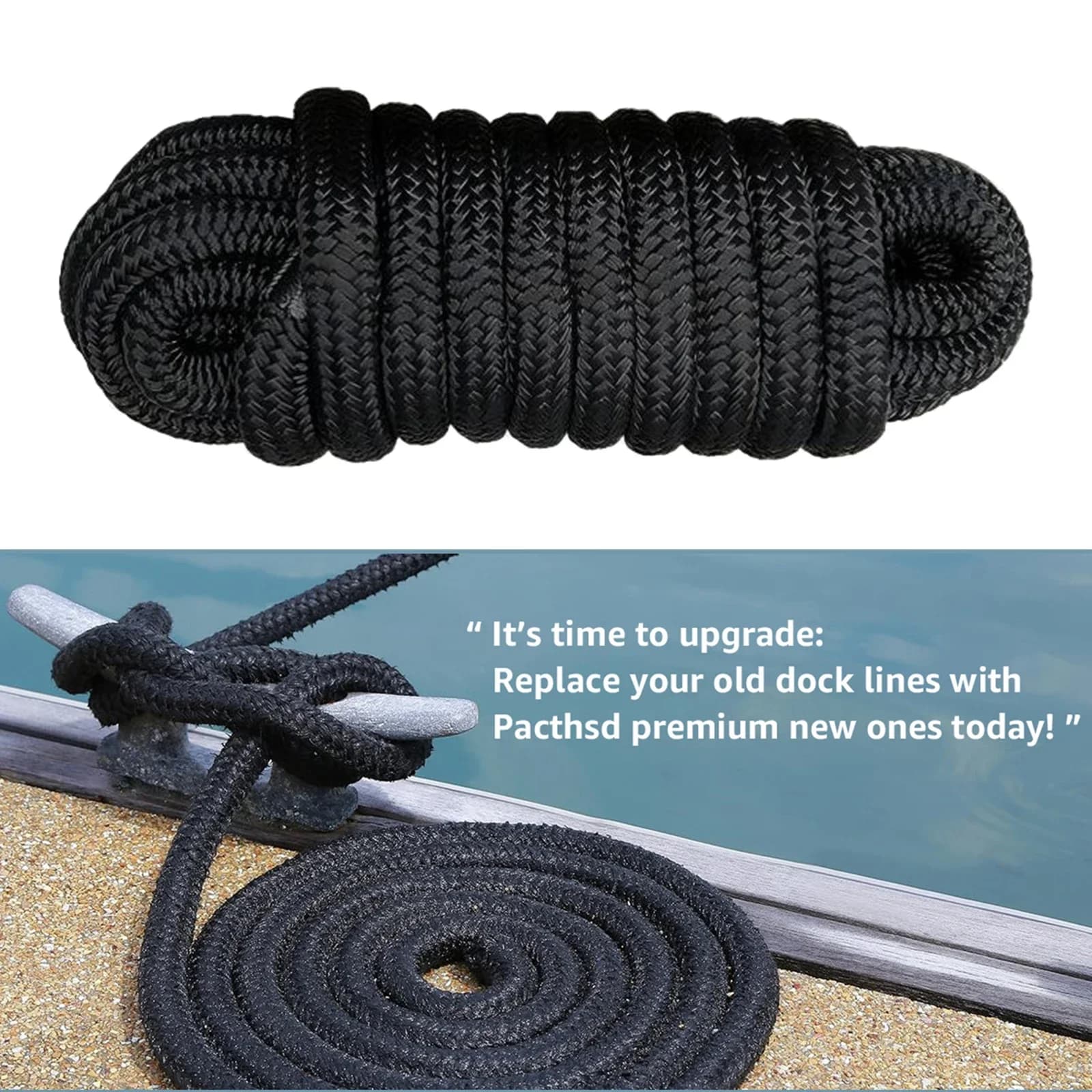Nylon Docking Line Marine Mooring Lines Rope Marine Dock Rope Strong Boat Accessories Ship Anchor Rope Sailboat Traction