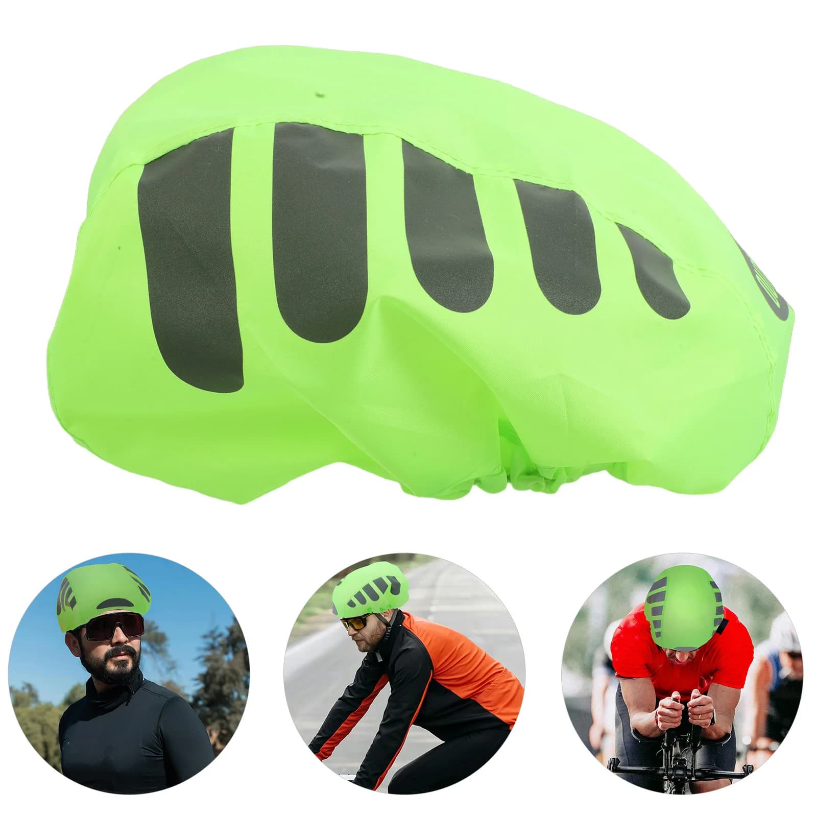 Reflective Cover Waterproof for Cycling, Breathable & Rainwear, Compatible with Bicycle Helmets, Moto & Snowboard