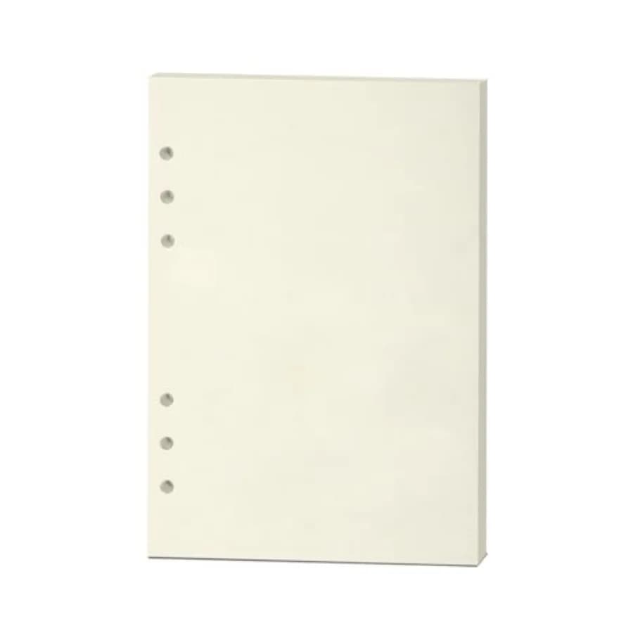 A5 Blank Notebook Refill, 6-Hole Punched, 100GSM Loose-Leaf Paper and Planner Inserts for Sketchbooks, Journals, and Personal W