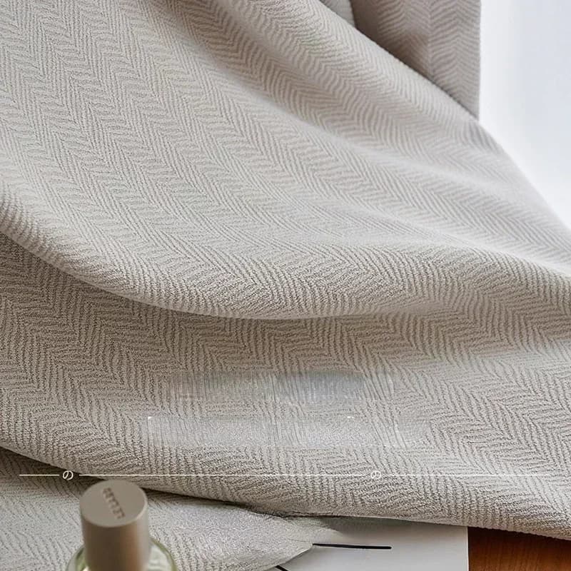 Bedroom Living room Solar protection completely obscuring in cotton and linen 2024 New fabric for curtains color cream light French thickened