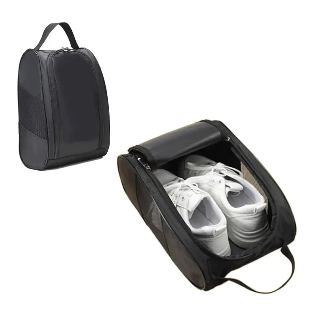 Portable Hand-Held Shoe Carrier Bag Oxford Cloth Lightweight Shoe Storage Bag Multifunction with Zipper Golf Shoe Bag