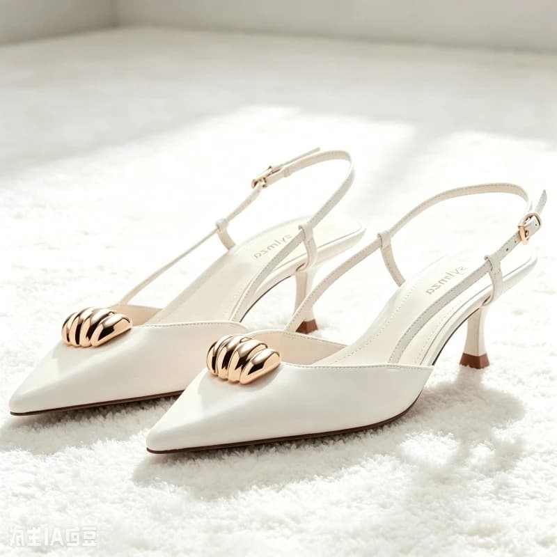 Luxury Branded Fashion Women's Fashion Fashion Metal Decoration Summer slippers Evening pumps for luxury banquets