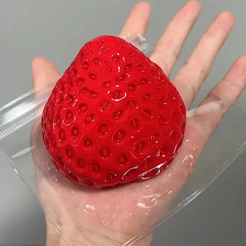 Giocattolo Antistress Squishy a Forma di Fragola - Giocattolo a Lenta Risposta per Alleviare lo Stress per Bambini e Adulti, Ideale per Ufficio e Regali per Feste, Novità 2026