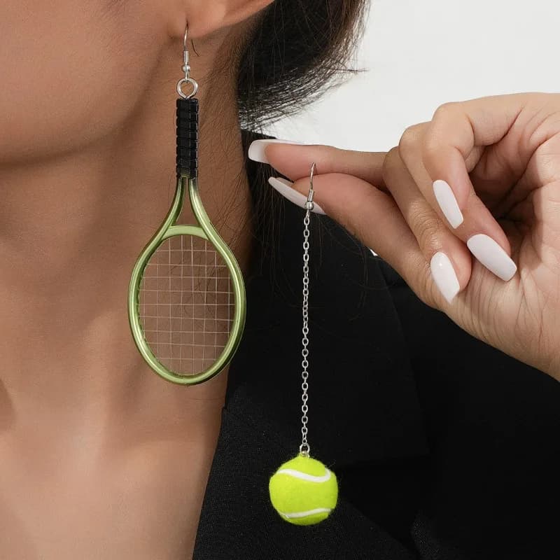 Orecchini personalizzati da baseball per donna, orecchini lunghi da golf e tennis, semplici accessori per orecchie da studente