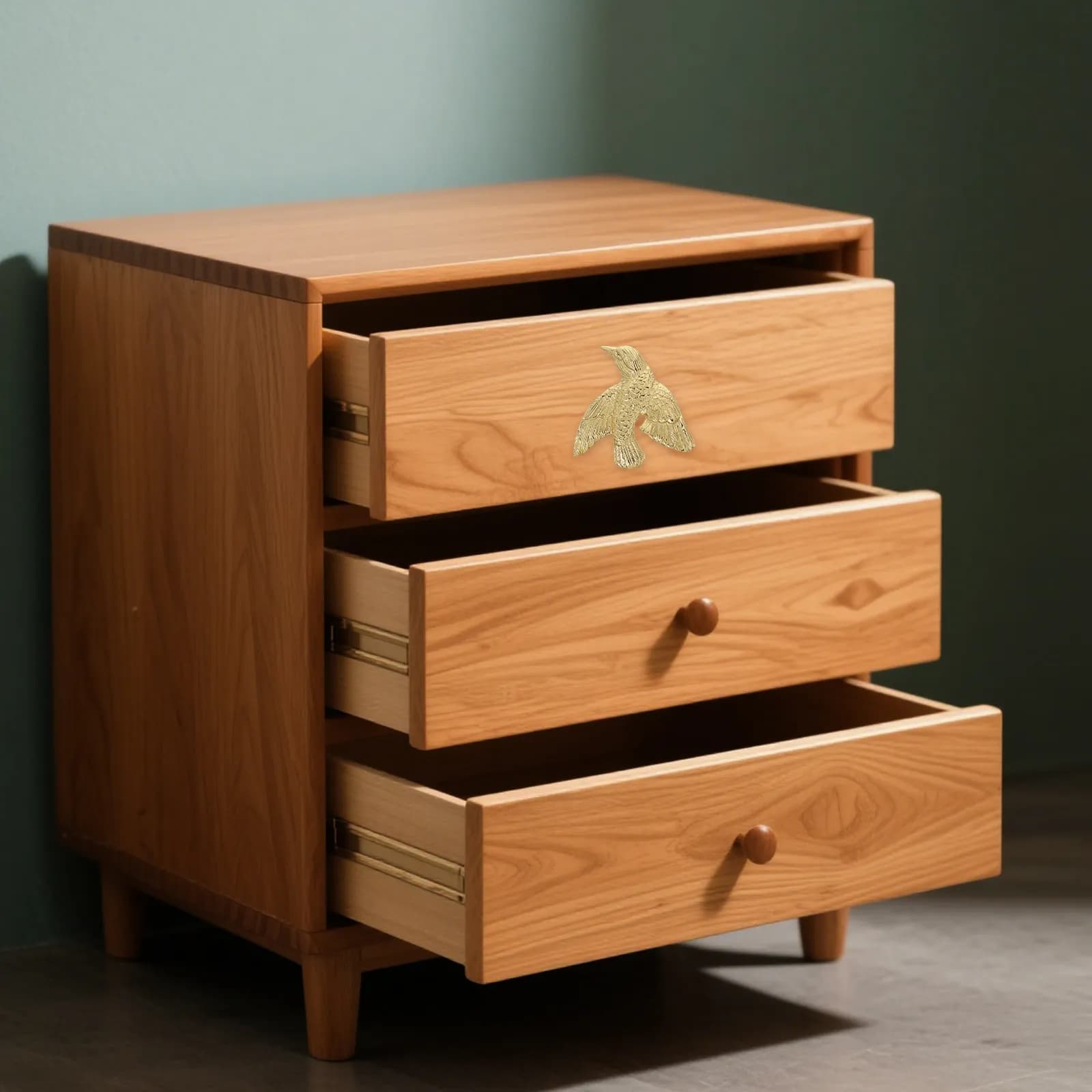 Maniglie per cassetti in ottone a forma di uccello, stile vintage, per mobili da cucina, armadi, cassettiere, credenze e ferramenta per mobili
