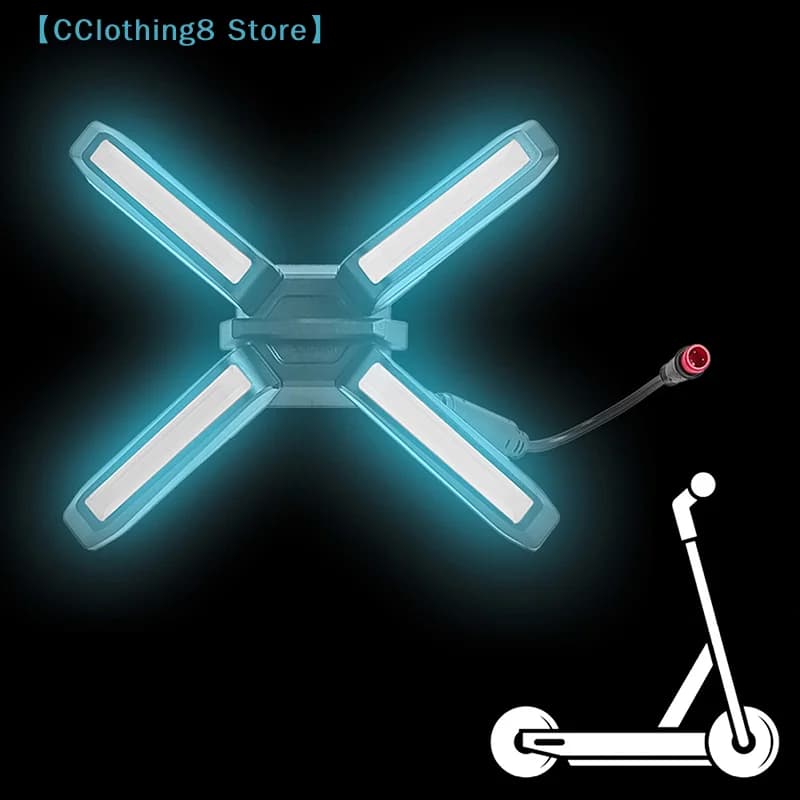 Faro Originale per Monopattino Elettrico Segway Ninebot ZT3/ZT3 Pro, Luce Anteriore a X Super Luminosa da 4W, Ricambio【AliS8】