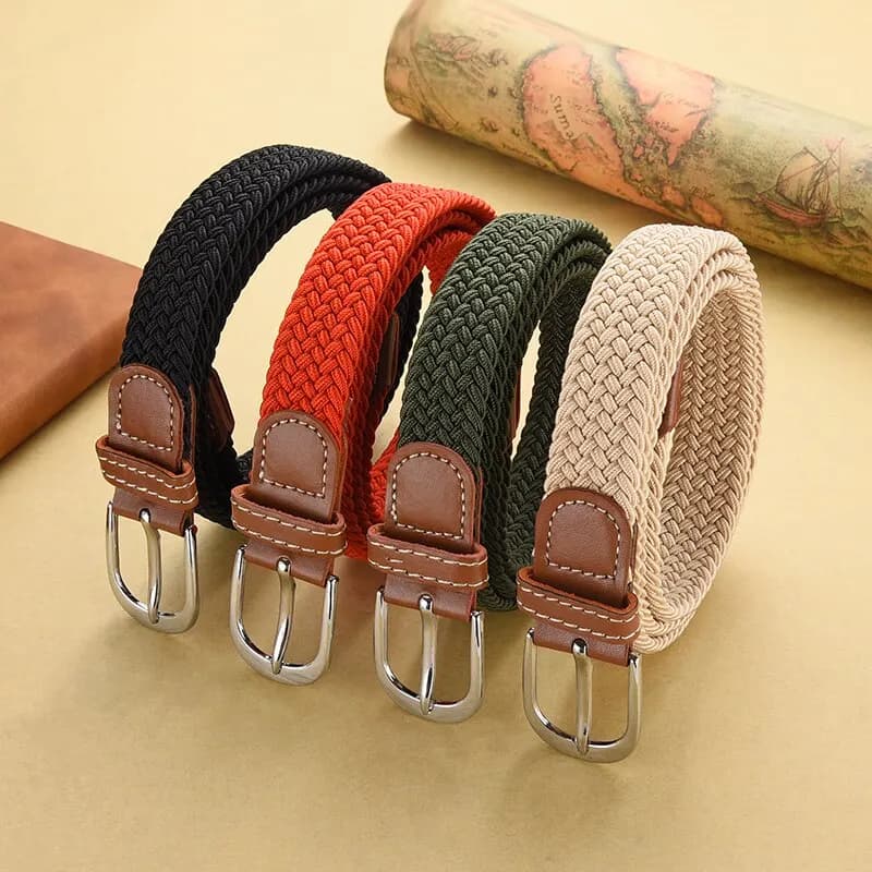 Women's Elastic Belt casual fabric Outdoor sports Men's Belt Work Belt for Climbing Jeans Full Men's and Women's Pants Universal