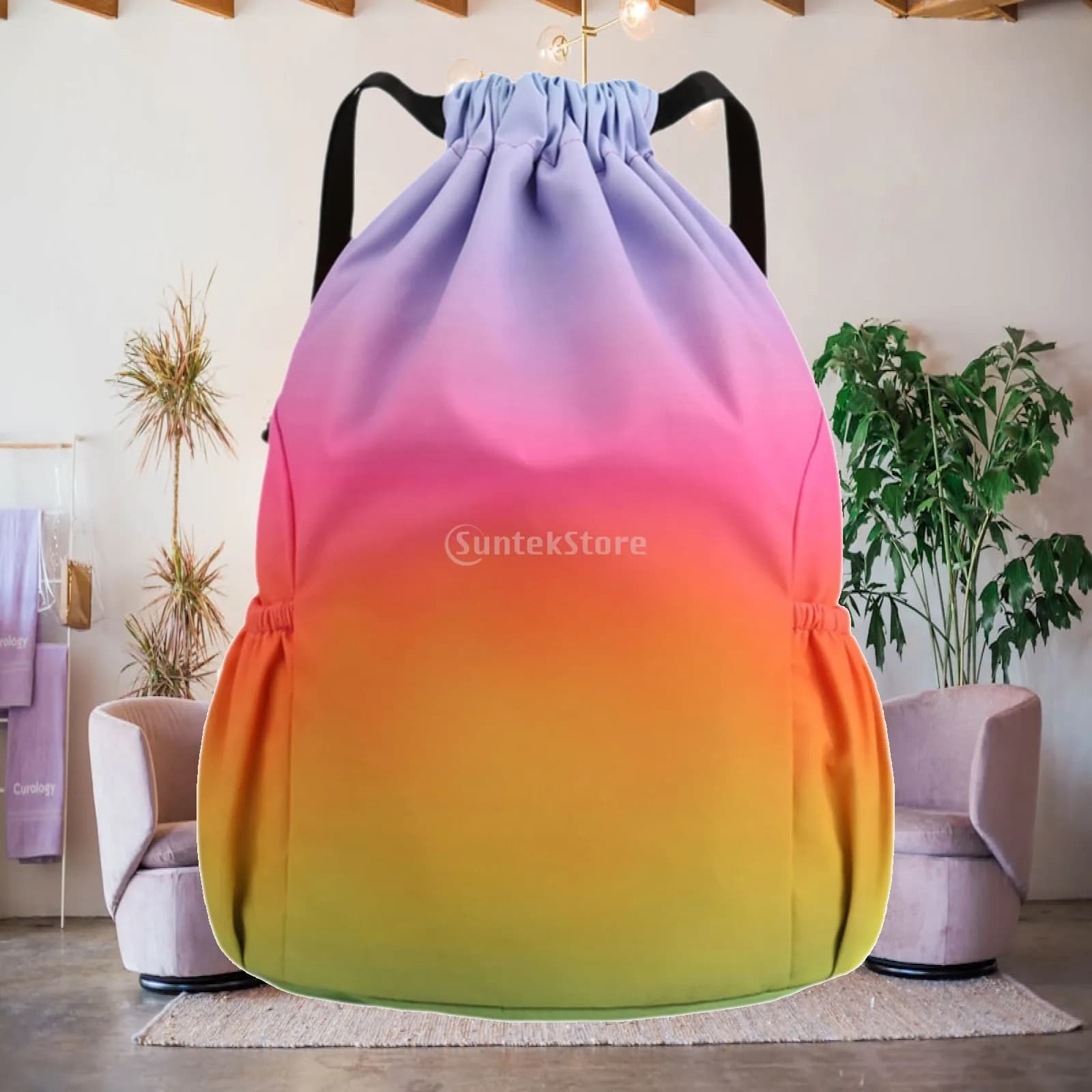 Drawstring Backpack Men Women Lightweight Sport Gym Sackpack Sports Gym Bag for Rugby Ball Hiking Volleyball Shopping