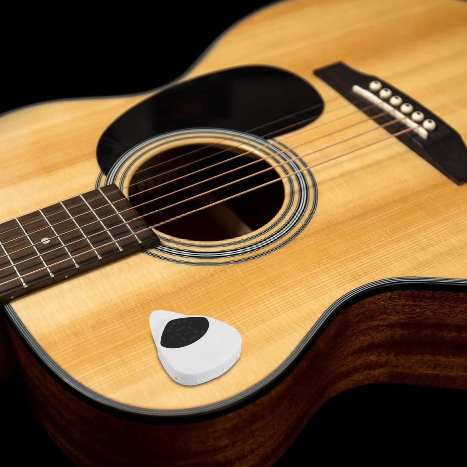 Accordatore per Chitarra a Forma di Plettro, Versatile per Chitarra Acustica ed Elettrica, Pickup in Metallo ad Alta Precisione, Accessorio Portatile