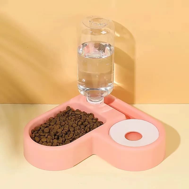 Space Saving Anti-Spill Pet Bowl for Dogs & Cats Non-Slip Wet Mouth Prevention Automatic Water Feeder Pet Supplies Cat Food Dish