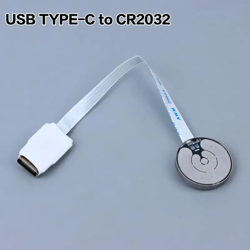 USB TYPE-C To CR2032 Battery Adapter Converter 5-30V Input Thin FFC Cable