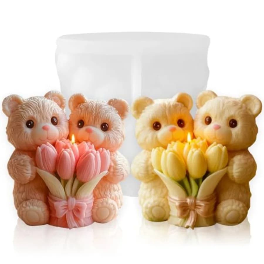 Stampo in Silicone per Tulipani, Stampo in Resina Epossidica, Ornamento per Candele Fai-da-Te, Arte, Artigianato, Torte, Cioccolato, Decorazioni per la Casa, San Valentino