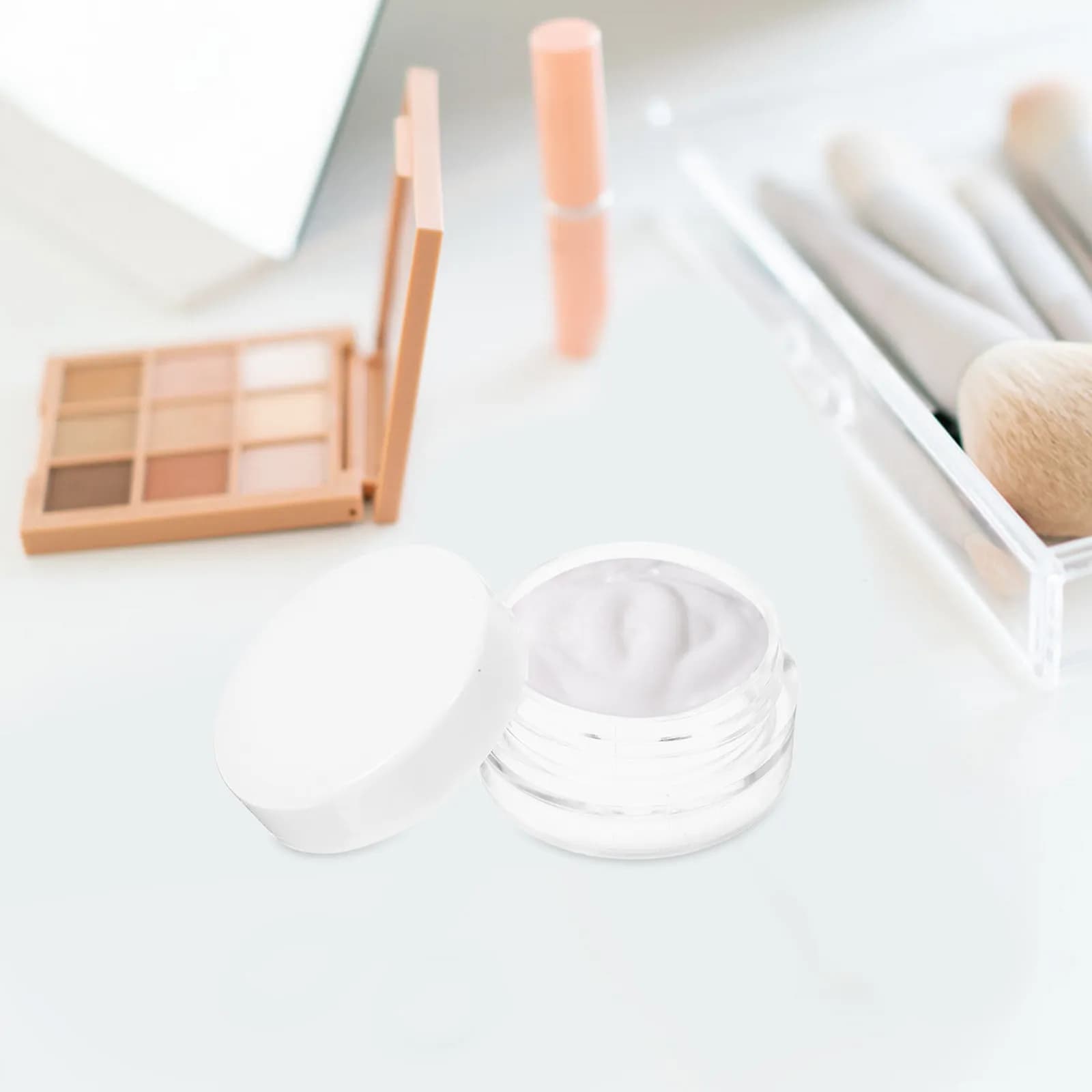 20Pcs Cream Jar Transparent Leak-Proof Travel Lotion Containers Small Portable Moisturizer Dispenser Skin Care