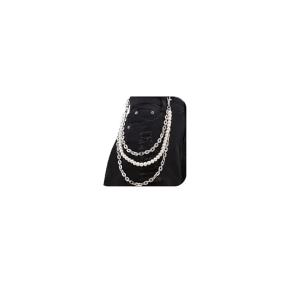 Wallet Chain Pants Chains for Men Women - 3 Layer Multi-Layer Hip Hop Punk Rock Chains with Pendants for Jeans, Bags, Accessori