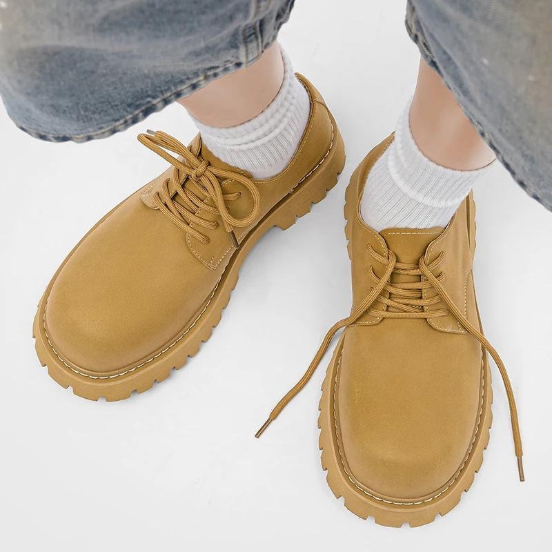 Scarpe da Uomo Primaverili e Autunnali con Suola Spessa, Traspiranti, Classiche, Rialzanti, Comode e Personalizzate